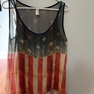 America Flag tank top